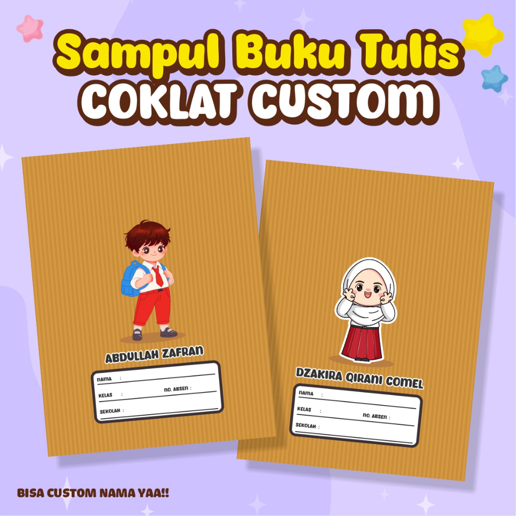 

[TANPA PO] SAMPUL BUKU CUSTOM LUCU - BANYAK PILIHAN DESAIN - 1PACK ISI 5 LEMBAR DAN 10 LEMBAR