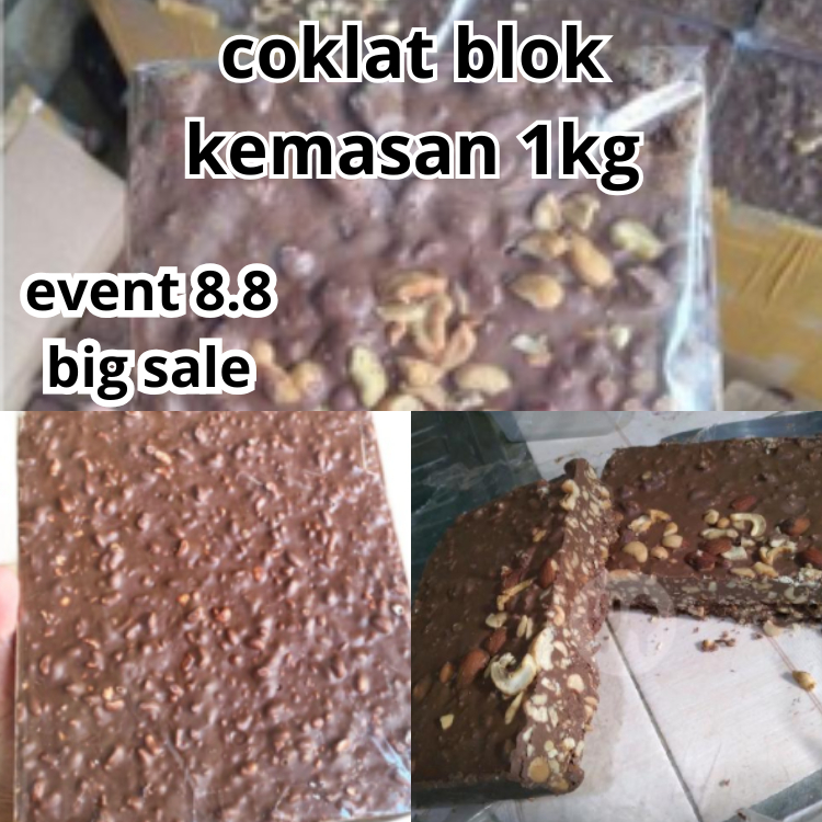 

wadistroalip Coklat Blok Sierqueen 1kg Cokelat Kiloan Murah Mix Milk Delfi Isi Kacang Mede