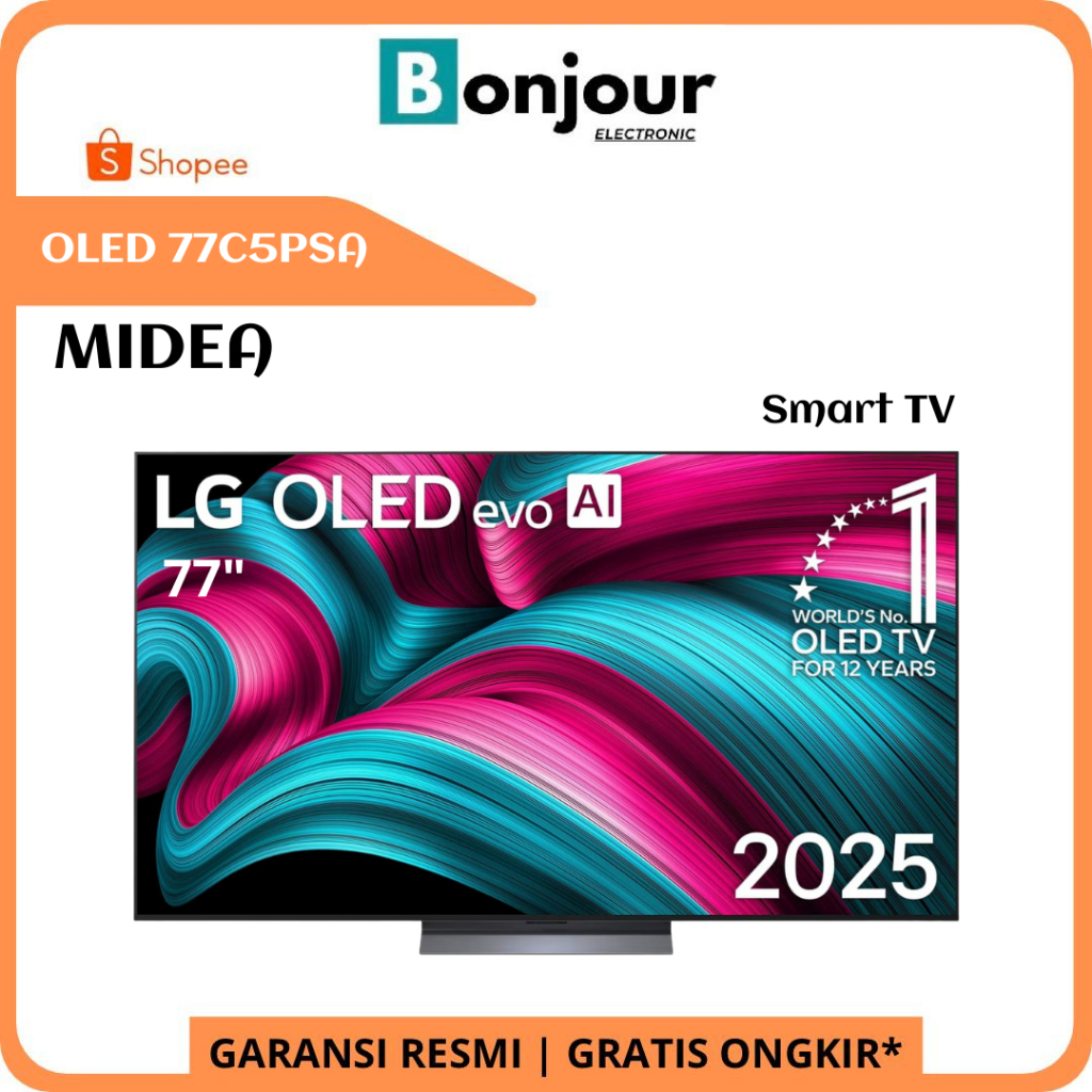 LG TV OLED 77 Inch 77C5 4K Smart TV LG OLED 77C5PSA evo AI C5 77C5
