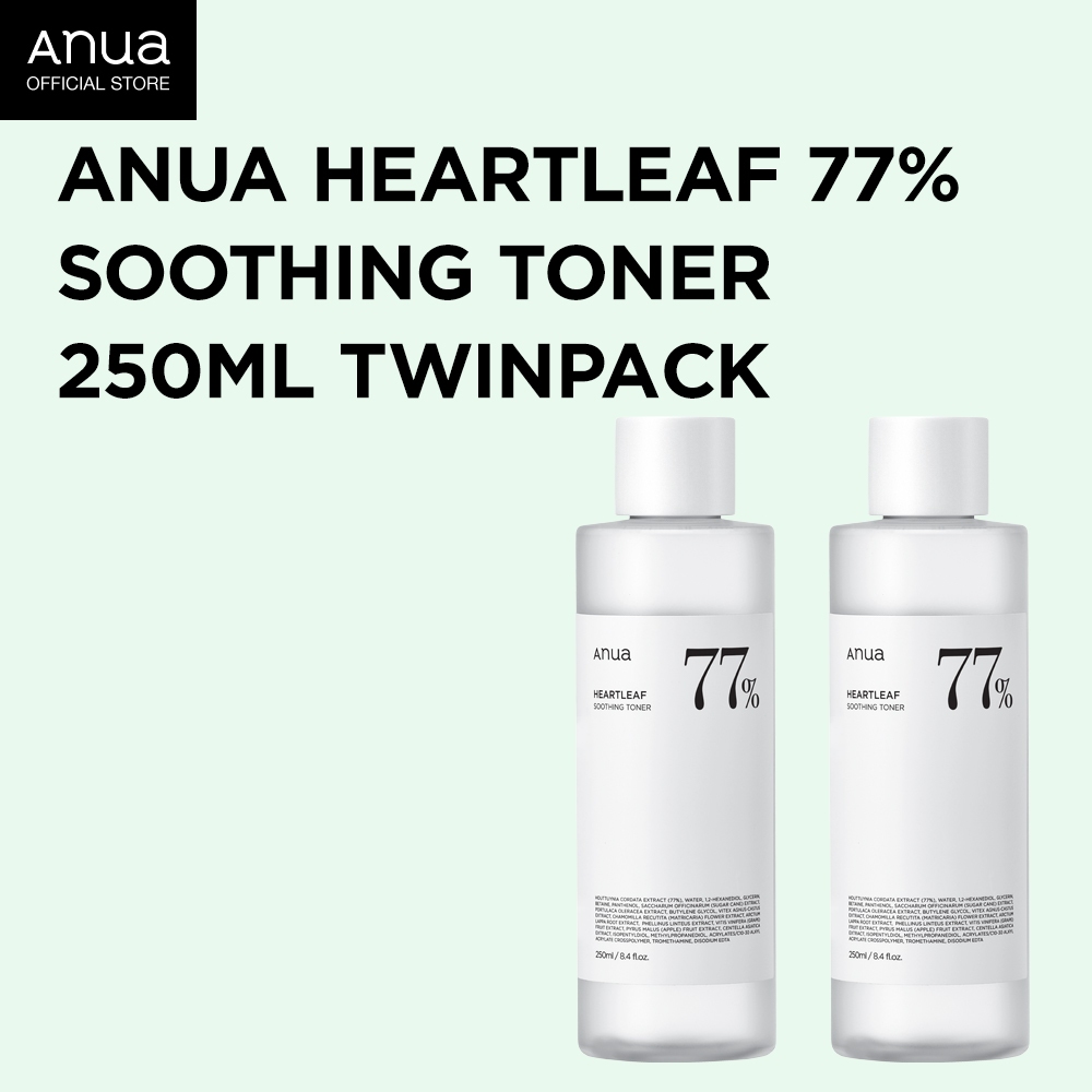 ANUA Heartleaf 77 Soothing Toner 250ml Twin Pack - 2 pcs (NEAR EXP 26/11)