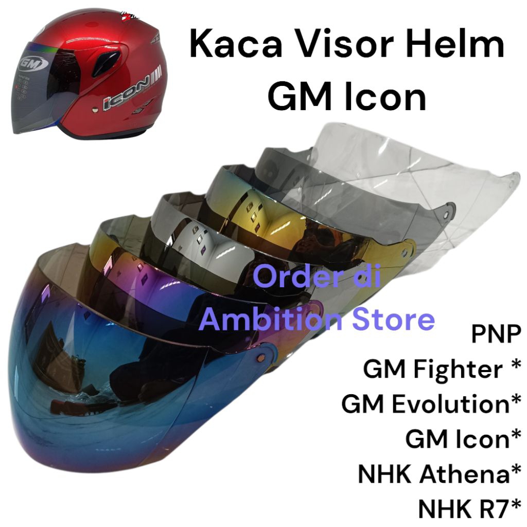 KACA VISOR HELM GM ICON KACA HELM GM FIHGTER