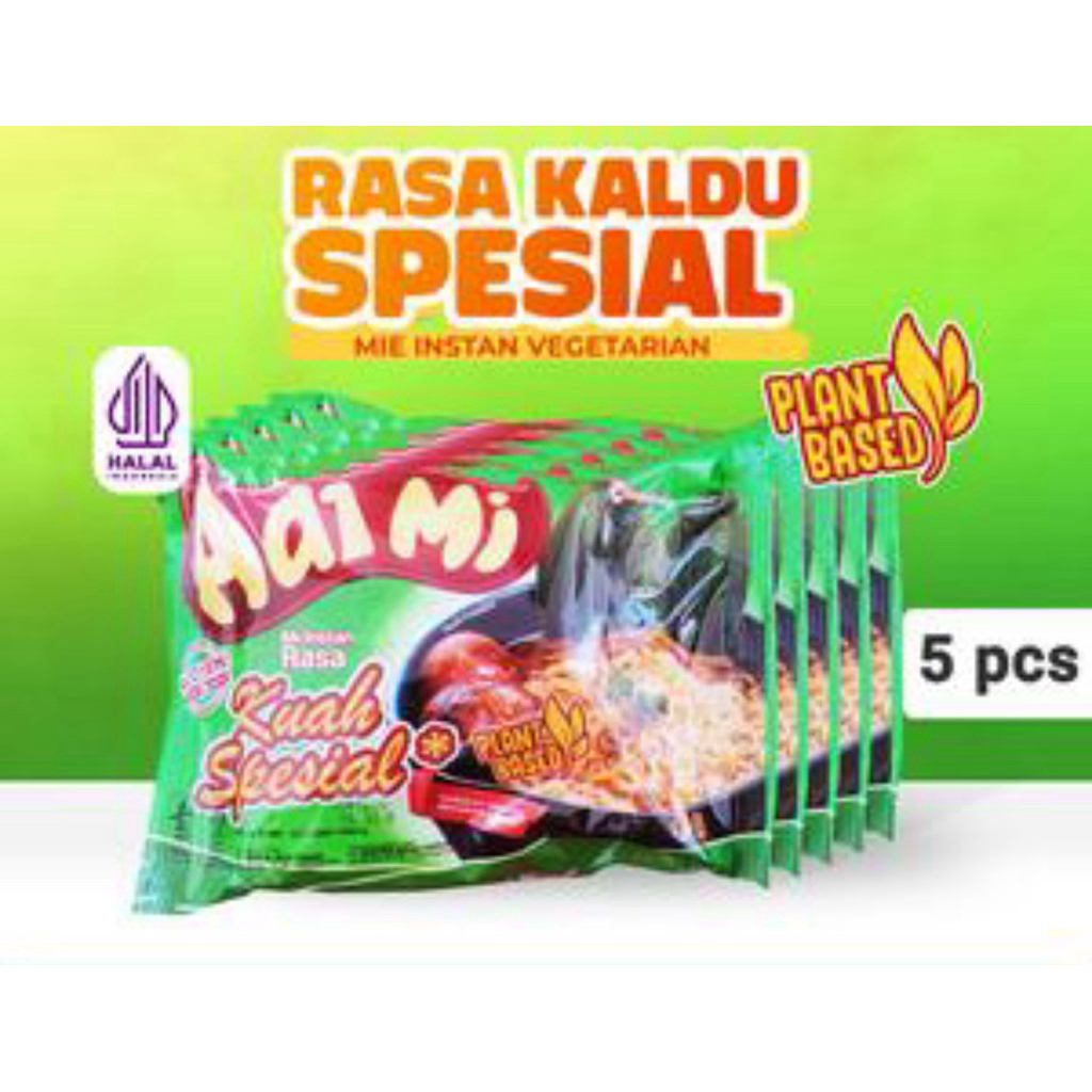 

PRODUK BARU AAI Mie Vegetarian Vegan Halal bpom rasa kaldu spesial