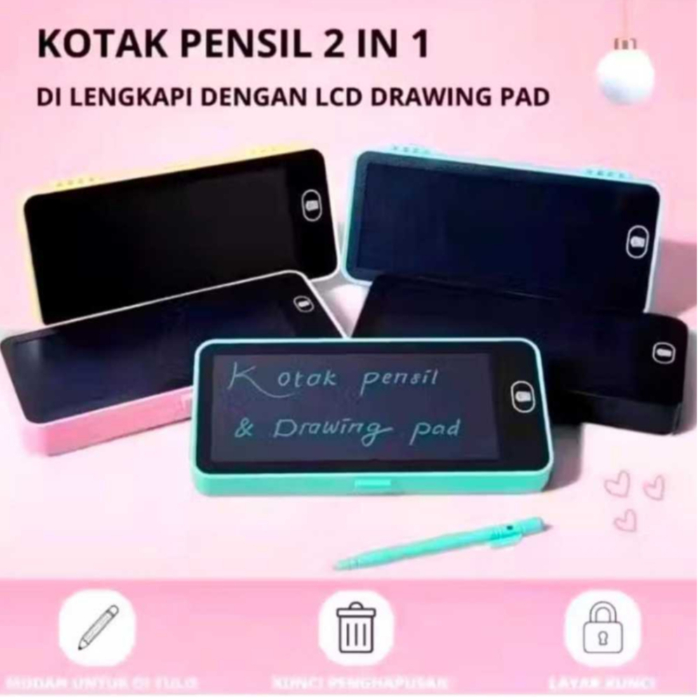 

Nozu Drawing Box Kotak Pensil Dan Papan Coret Kreatif Anak Dengan Digital Pad Edukasi