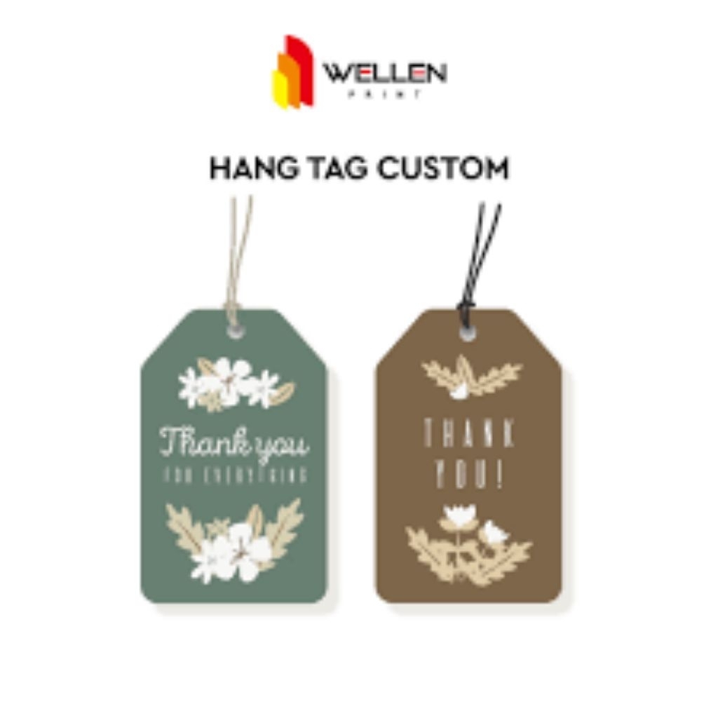 

Hangtag dua warna bertali