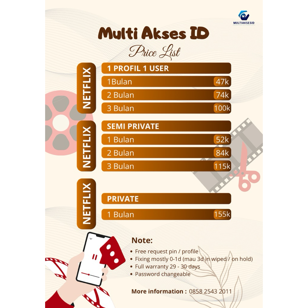 Netflix Private (1 Bulan)