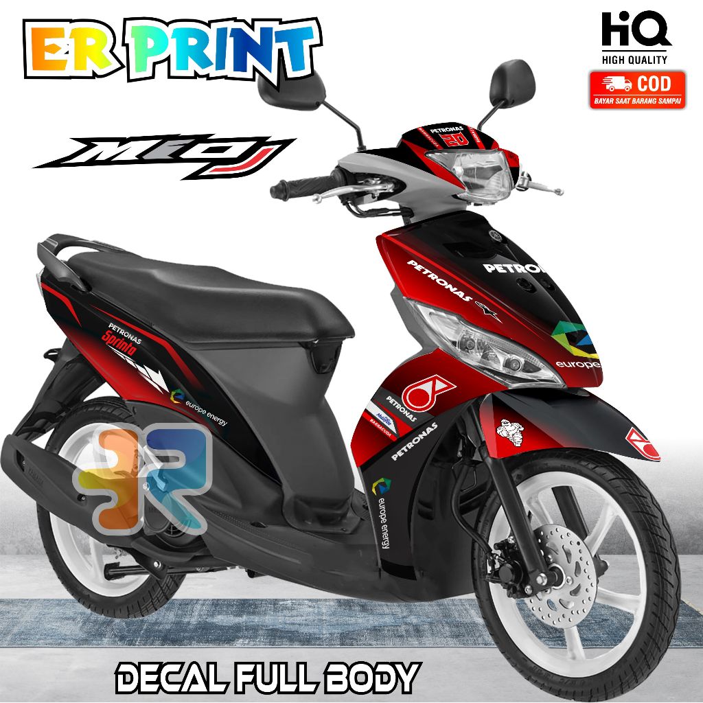 Bisa COD Stiker Decal Mio J Full Body Variasi Desain Petronas