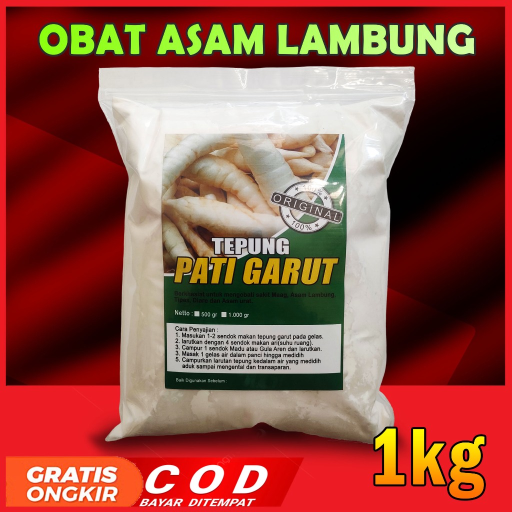 

Tepung Garut Untuk Asam Lambung / Tepung Pati Garut obat asam lambung / Pati Garut 1kg