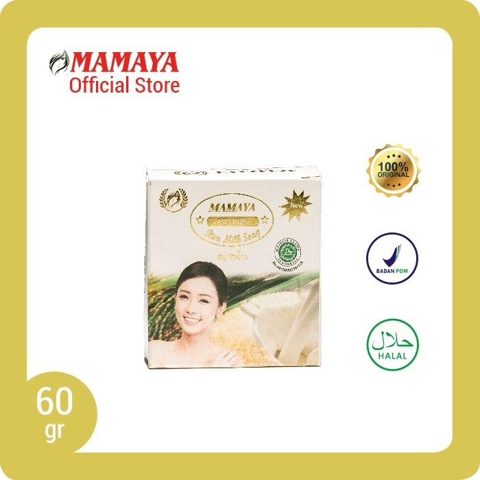 GC Kosmetik Mamaya Rice Milk Soap 60 gr Sabun Beras | Face Body Wash | Sabun Batang