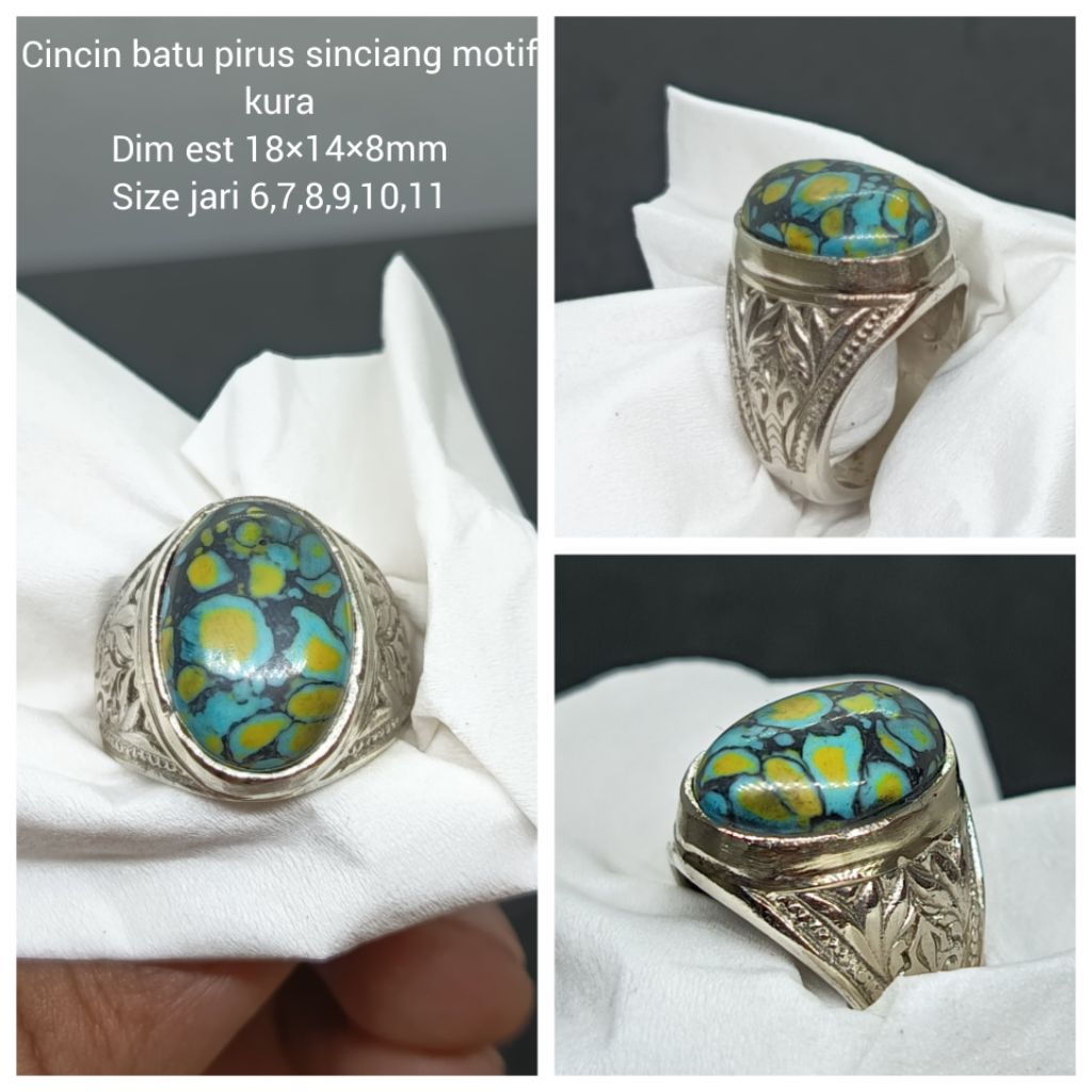 CINCIN BATU PIRUS MESIR SINCIANG MOTIF KURA