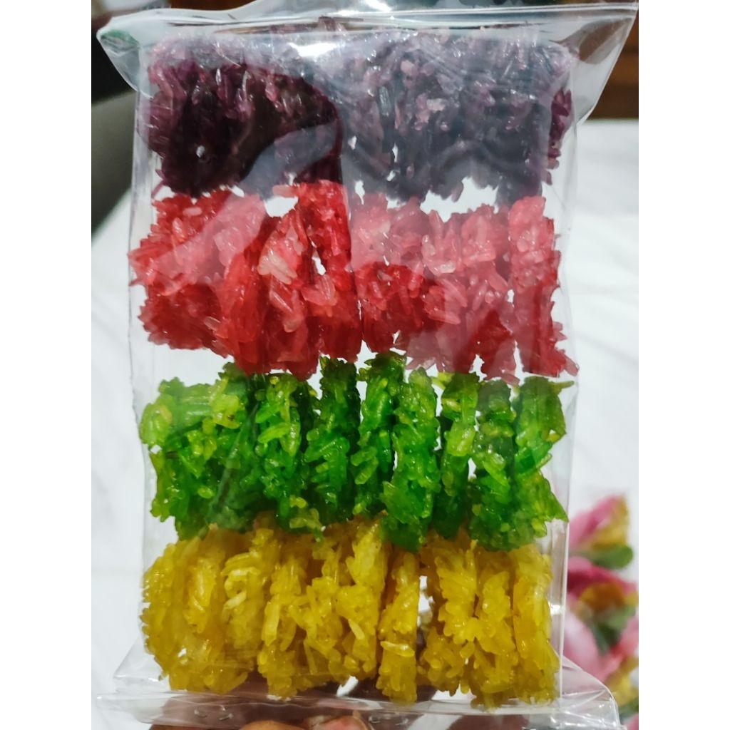 

Rengginang warna-warni isi 40pc