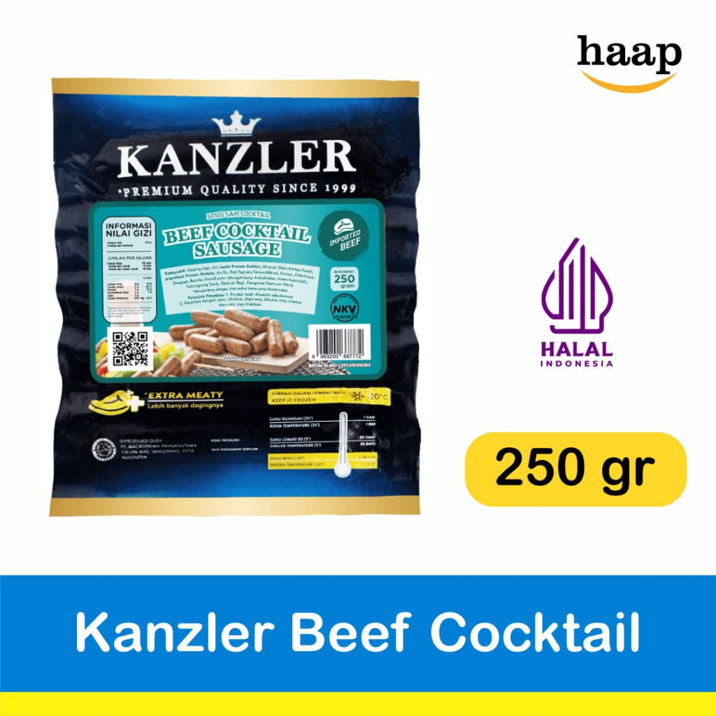 

Kanzler Beef Cocktail Sosis Sapi 250gr