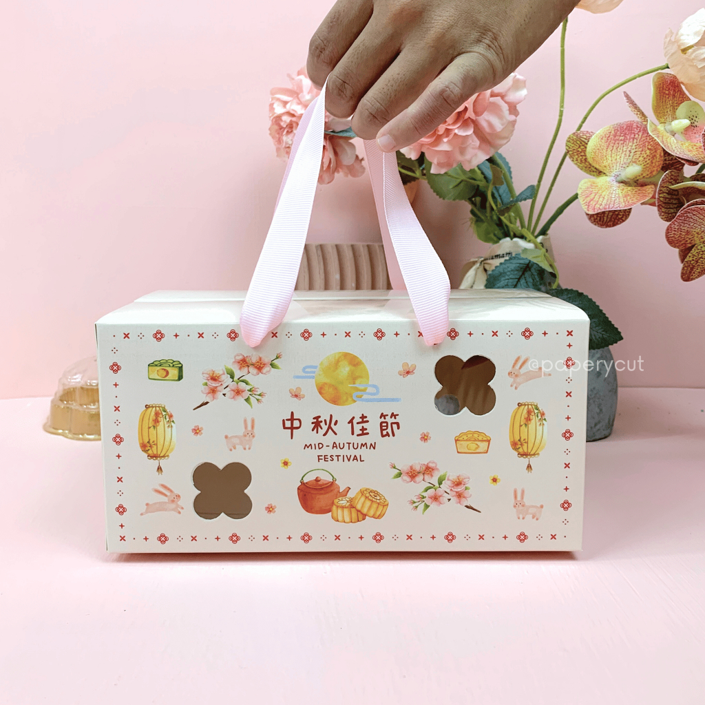 

Paperbag Box Hampers Souvenir Kue Nastar Mooncake Festival Mid autumn