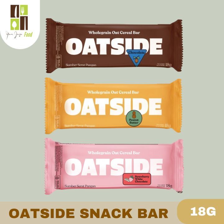 

[oddsolshop] pekanbaru/Oatside Cereal Bar Snack 18GR Cokelat Kacang Mentega Stroberi Putih Oat
