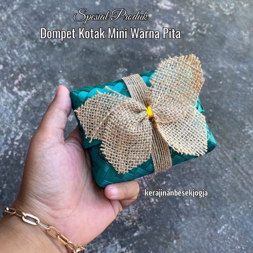 DOMPET KOTAK MINI WARNA PITA | dompet jogja souvenir lucu souvenir cantik