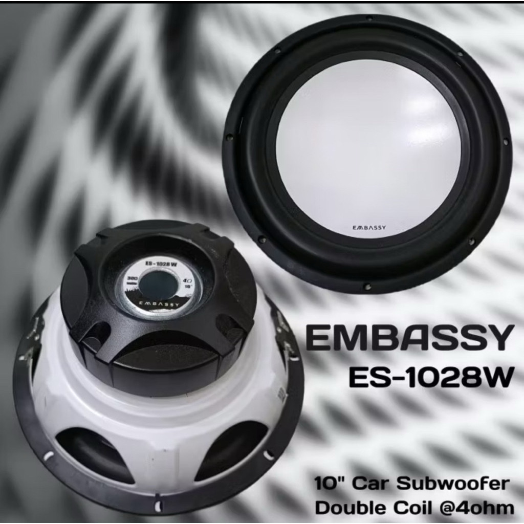 Subwoofer Embassy Es 1028 10 inch white speaker