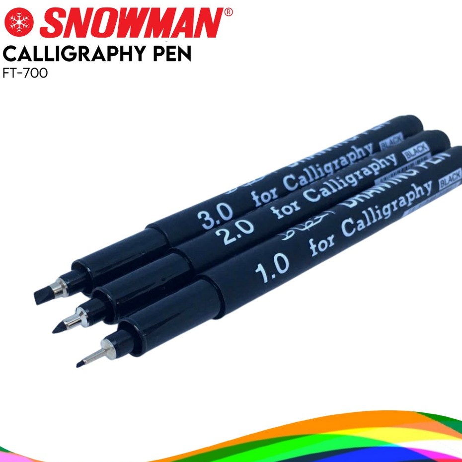 

Bolpoint Snowman Calligraphy Pen FT-700 - Pulpen Kaligrafi Hitam 1.0 2.0 3.0 per Pcs