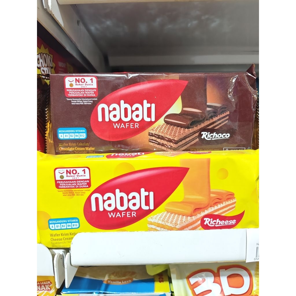 

Nabati Wafer Long 100 g Nabati Wafer Hajatan (1 Dus isi 24 PCS)