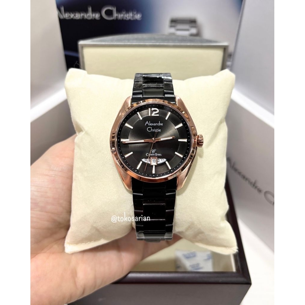 Alexandre Christie AC 8679 MD Original Bergaransi Jam Tangan Rantai Untuk Pria