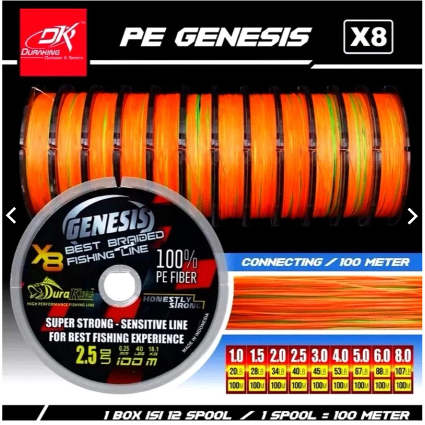 TALI SENAR PE / PE GENESIS X8 100M
