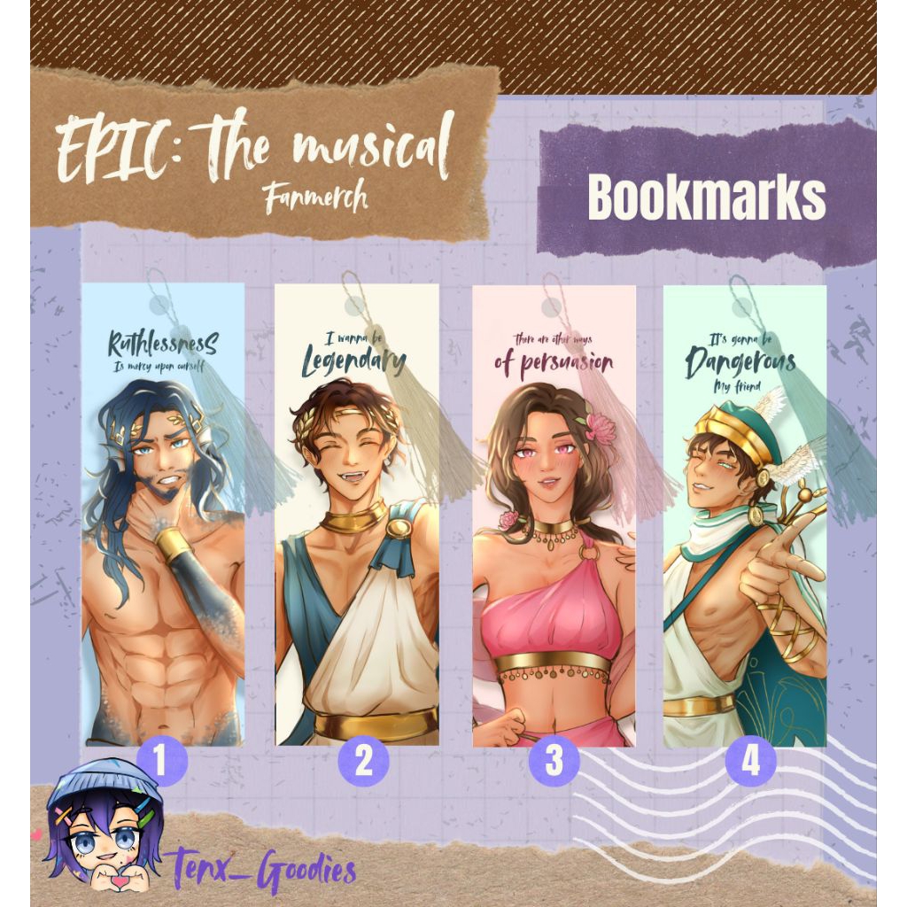 

Bookmarks Epic the Musical (Fanmerch) Pembatas Buku EPIC by Art_Tenx