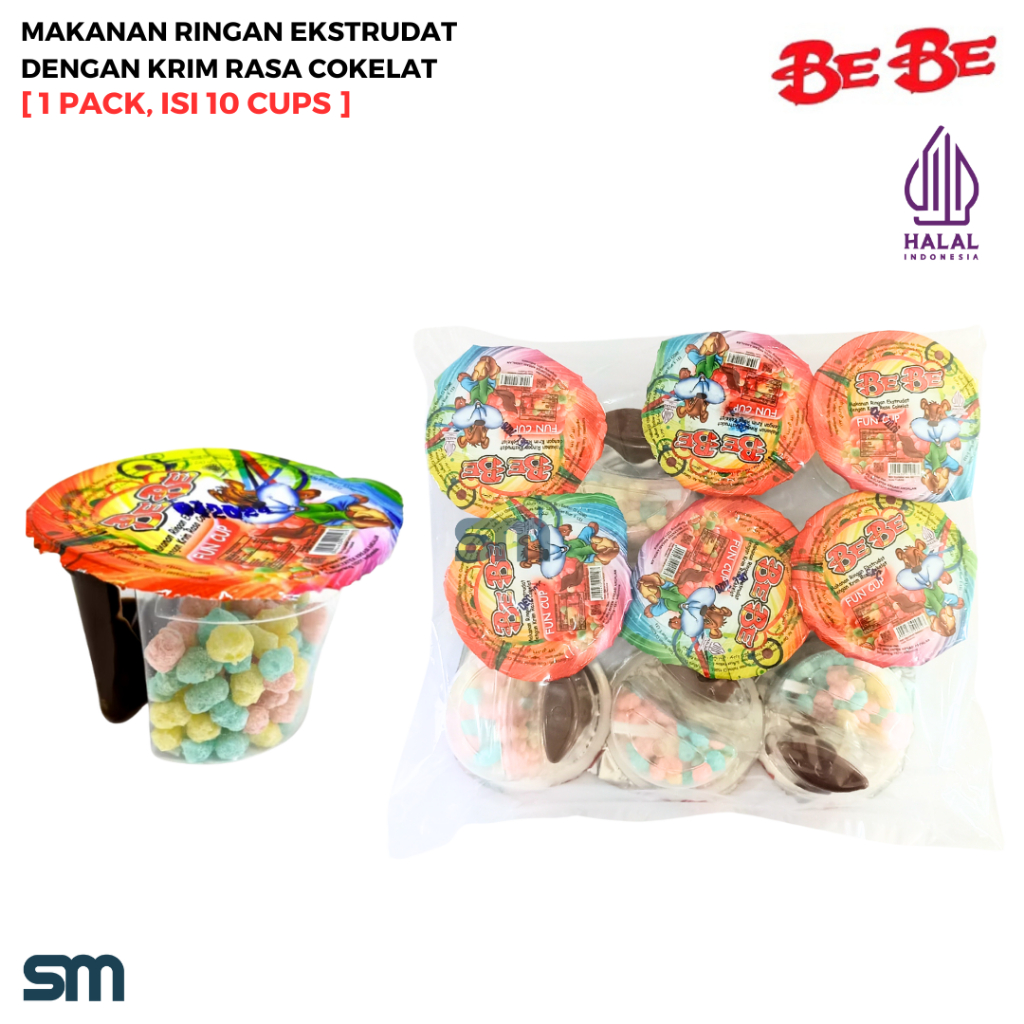 

BEBE FUN CUP SNACK KRIM RASA COKLAT [1 PACK, ISI 10 CUPS]