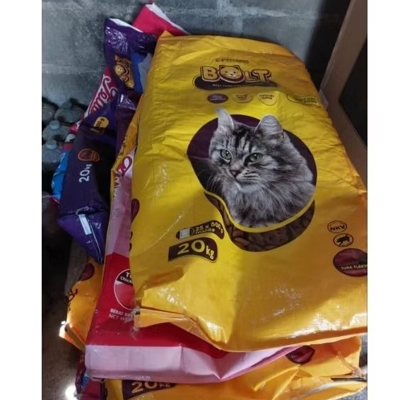 KARUNG BEKAS PAKAN KUCING / SAK BEKAS PAKAN KUCING