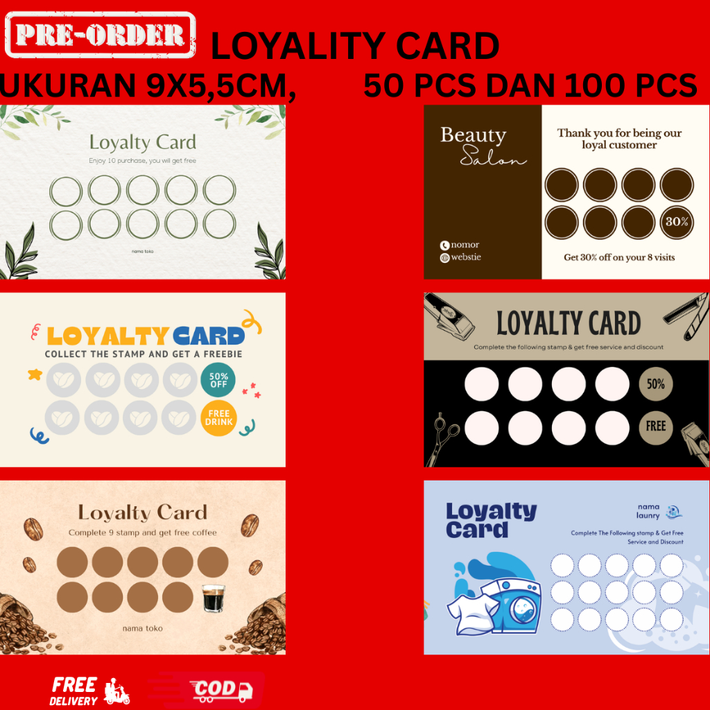 

COD ( isi 100pcs) Loyalty Card - kartu nama usaha /kartu nama murah / kartu nama perorangan / jual kartu nama instansi / kartu nama unik / kartu nama custom