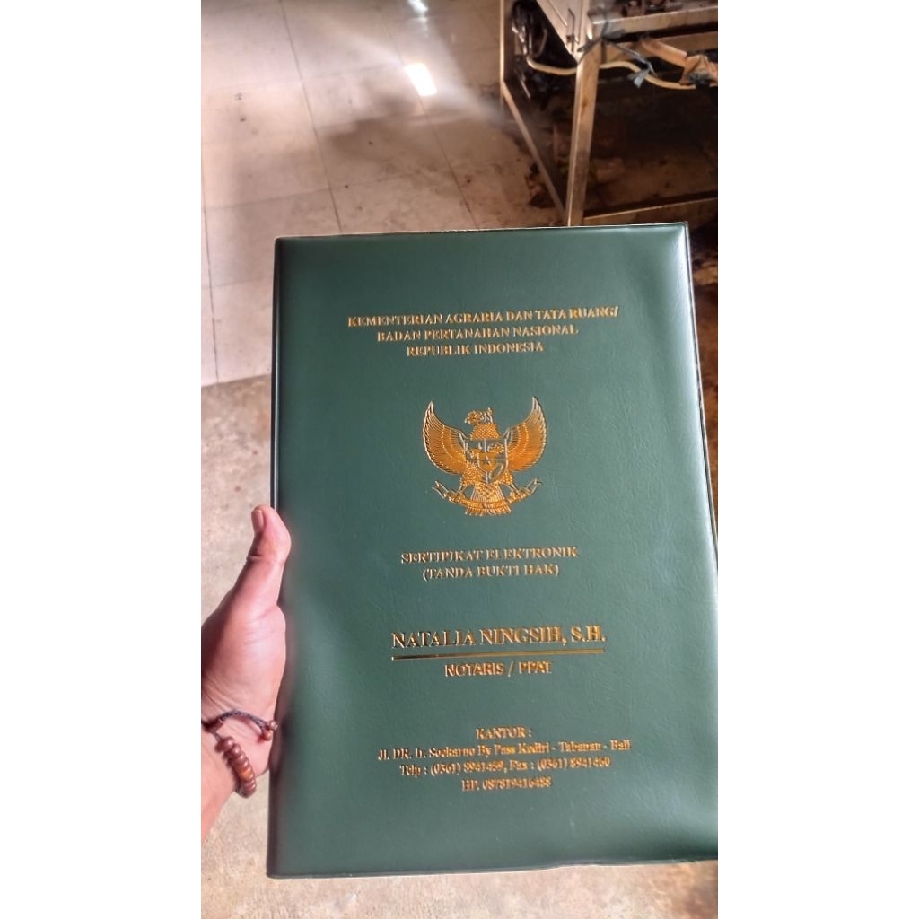 

Hard cover / sampul sertpikat tanah elektronik ( BPN / NOTARIS , PAPAT)