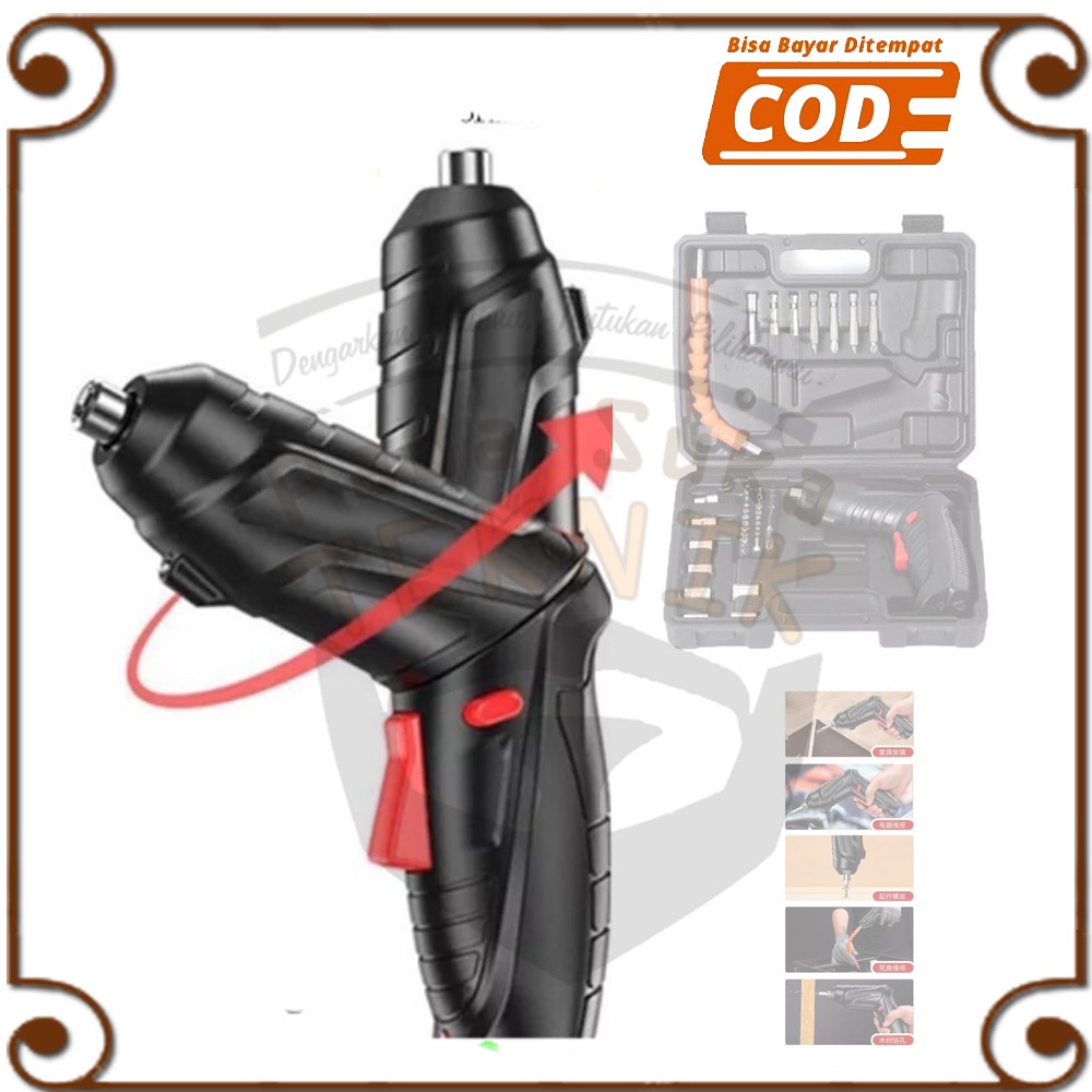 Bor Obeng Baterai Usb Casan Full set 2 in 1 Lipat Tamiya / Lemari Komplit Lengkap Mesin Bor Kayu