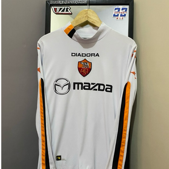 JERSEY ORIGINAL DIADORA AS ROMA AWAY 2003/2004 LONG SLEEVE TOTTI 10 - JERSEY SEPAKBOLA AS ROMA LENGA