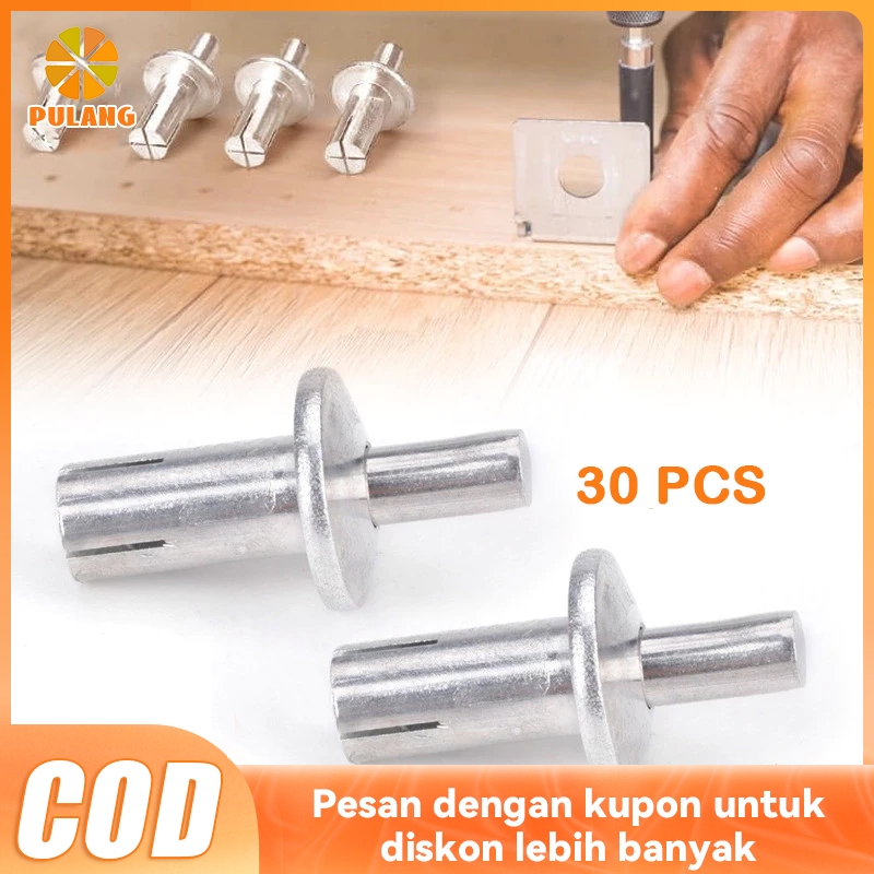 Pulang 30Pcs Frame Angkur Paku Rivet Aluminium 5mm*7mm Paku keling inti Paku keling aluminium baru B