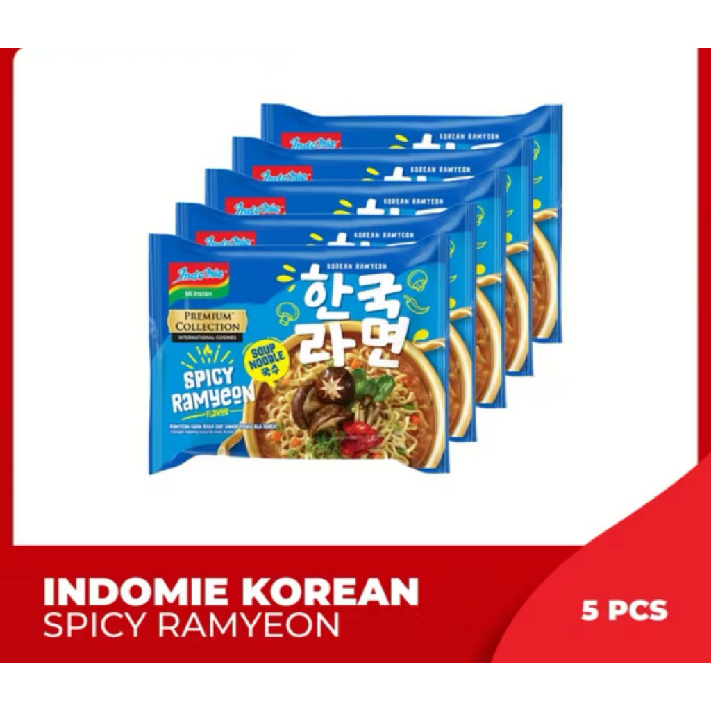 

Indomie Korean Spicy Ramyeon 5 pcs – Kuah Pedas Gurih ala Korea, Bikin Merem Melek!