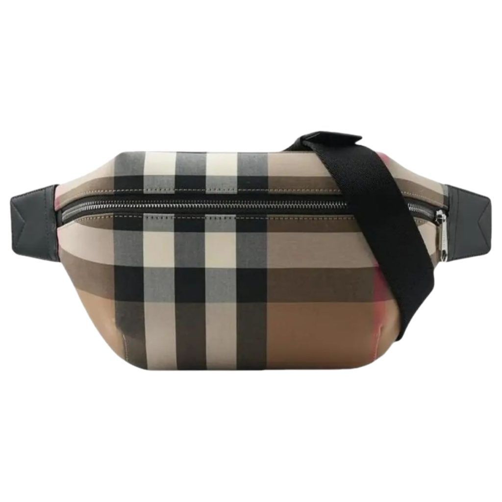 Tas pria Burberry Bumbag Sonny Taupe Brown Ip Check