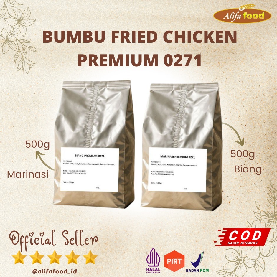 

Bumbu Biang Fried Chicken Premium 0271 Alifafood – Cocok untuk Ayam Goreng Krispi