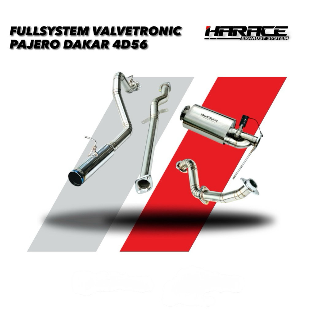 Knalpot Fullsystem Valvetronic Pajero Dakar 4D56 Harace Exhaust