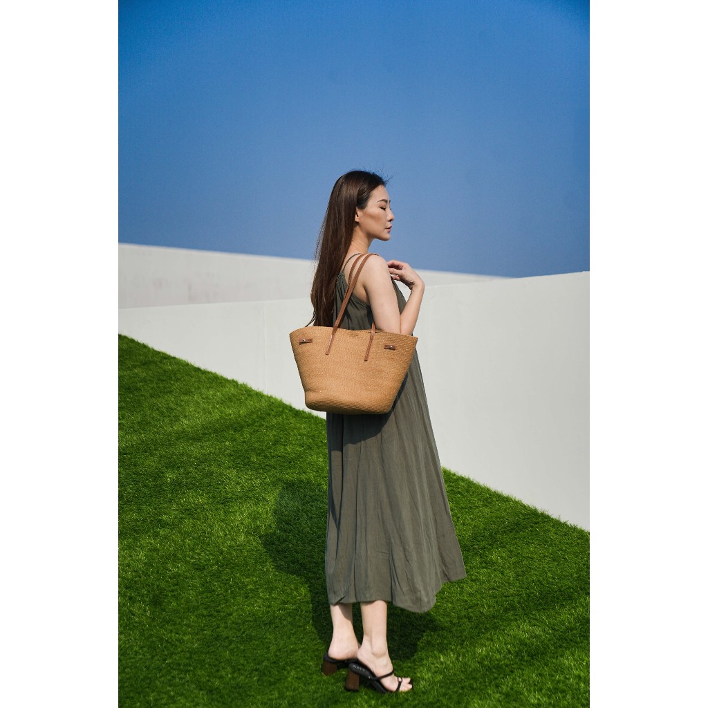 CHLOE BAG - tas bahu wanita summer bag pantai simple tote bag straw