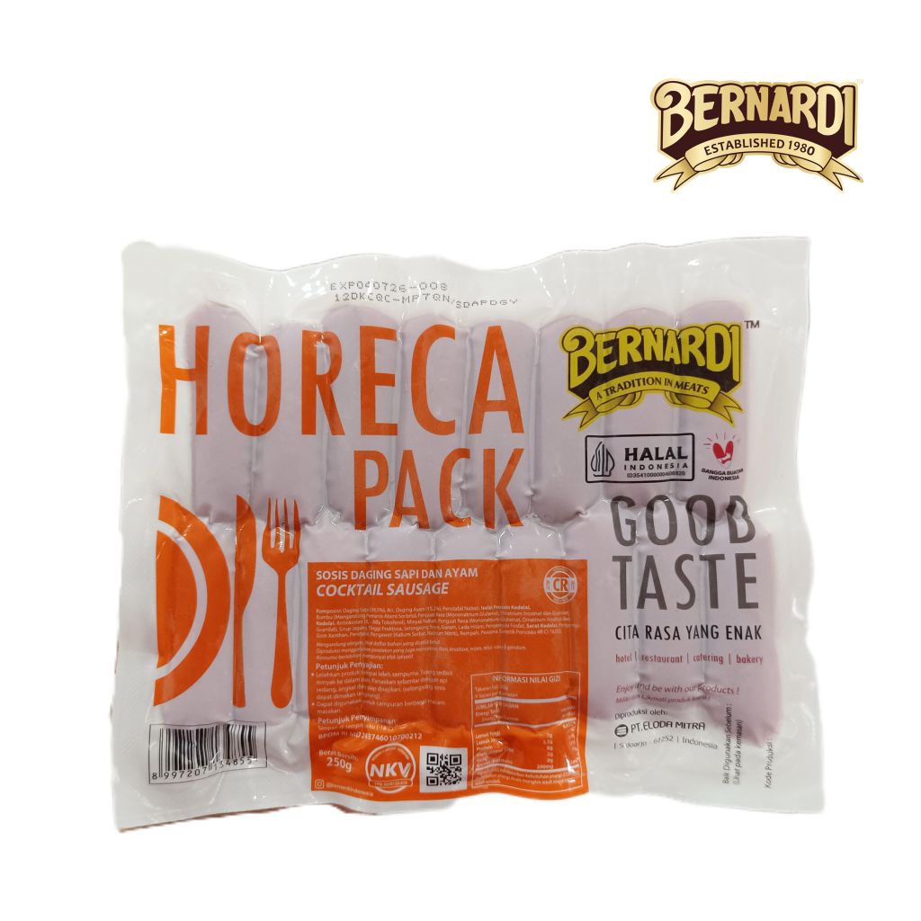 

BERNARDI COCKTAIL SOSIS CR 250 GRAM (0000000013)