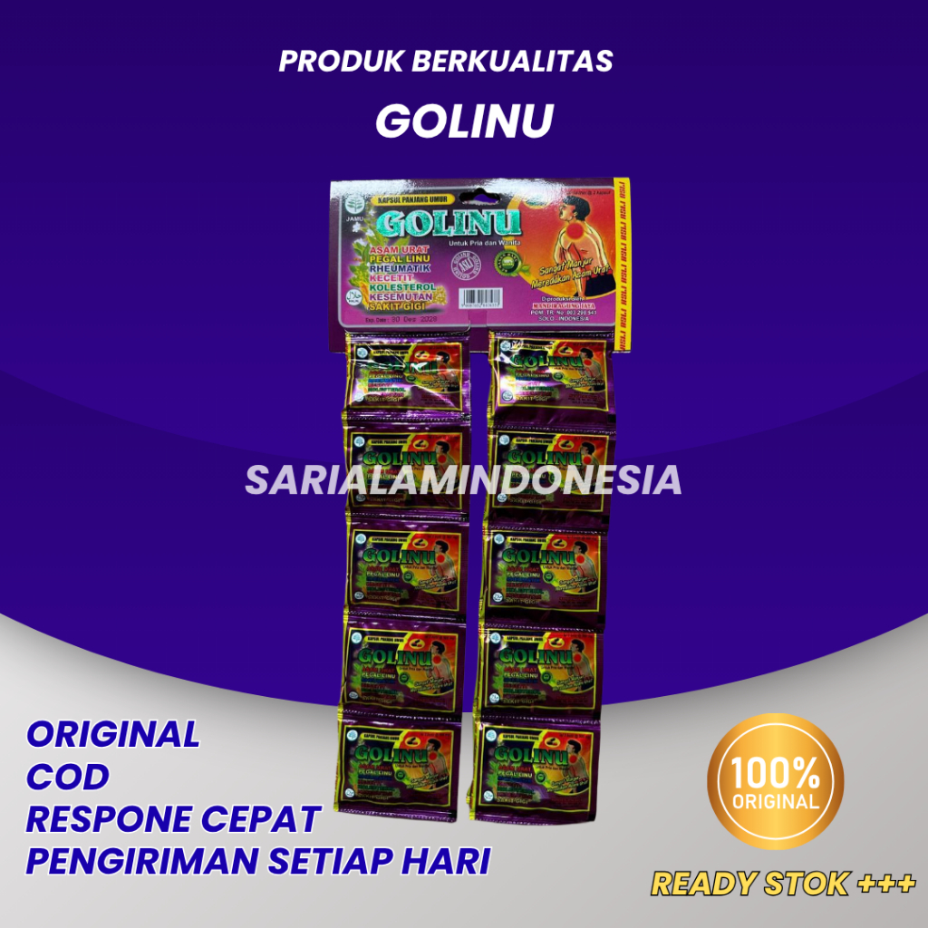 

Golinu kapsul asam urat pegal linu original
