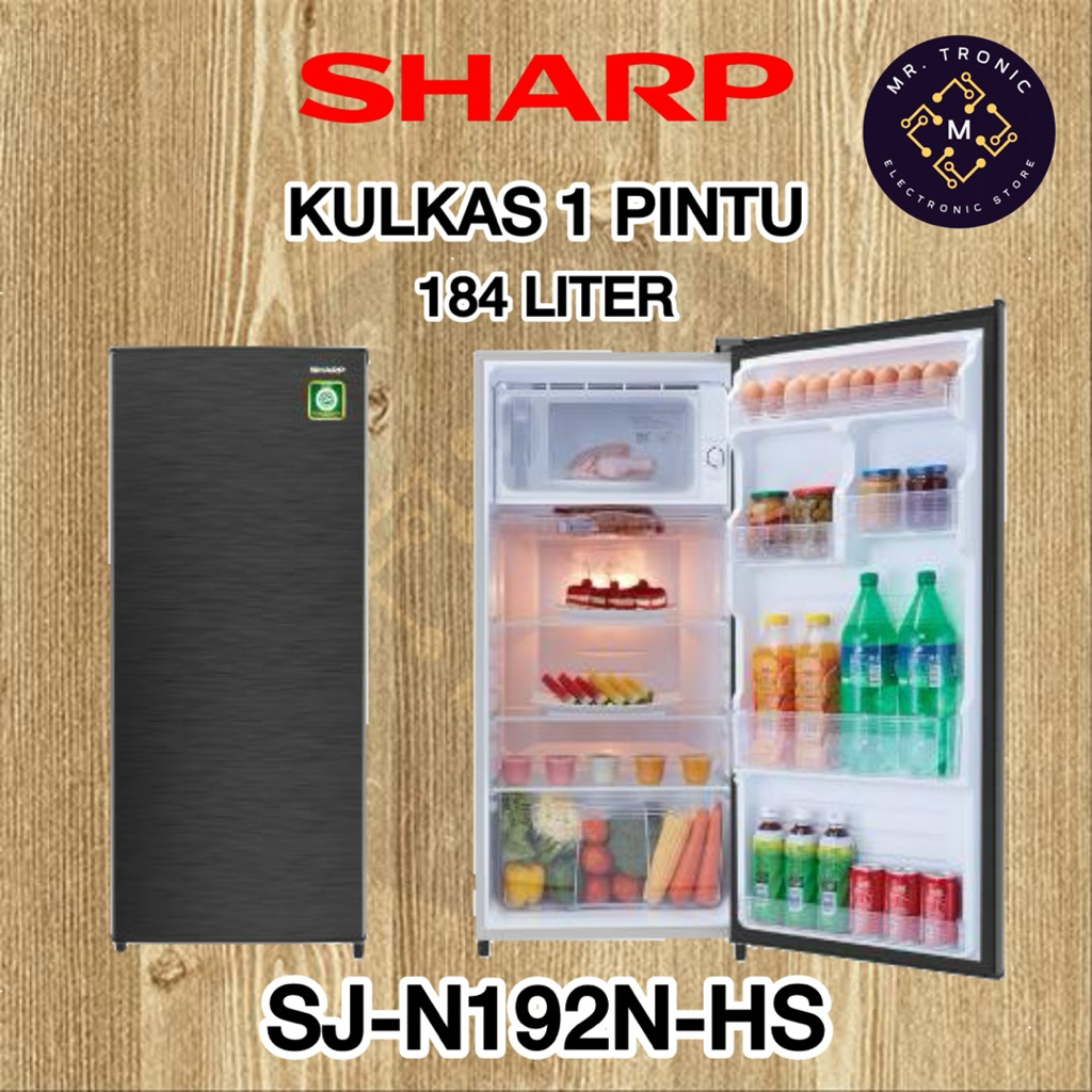 KULKAS SHARP 1 PINTU SJ-N 192 NHS KULKAS SHARP PINTU 1 SERI 192 NHS UKURAN TINGGI (184 Ltr) | SJ-N19
