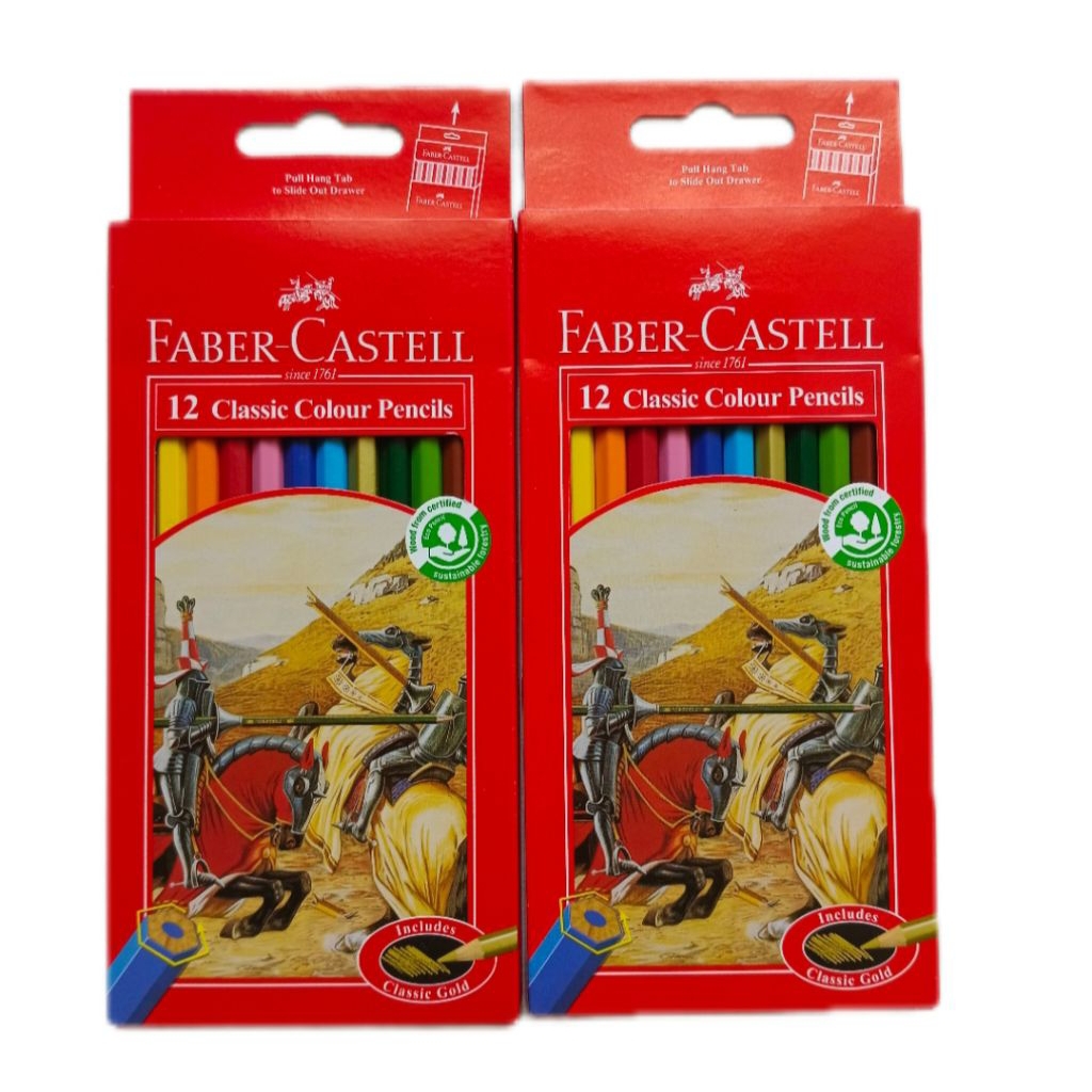 

Faber Castell 12 Colours / Pensil Kayu Panjang 12 Warna / Classic Colour Pencils
