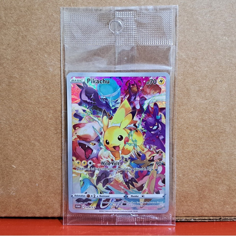Pikachu VSTAR Semesta Universe 379/S-P Crown Zenith Promo Sealed New Pokemon TCG Card Indonesia Orig