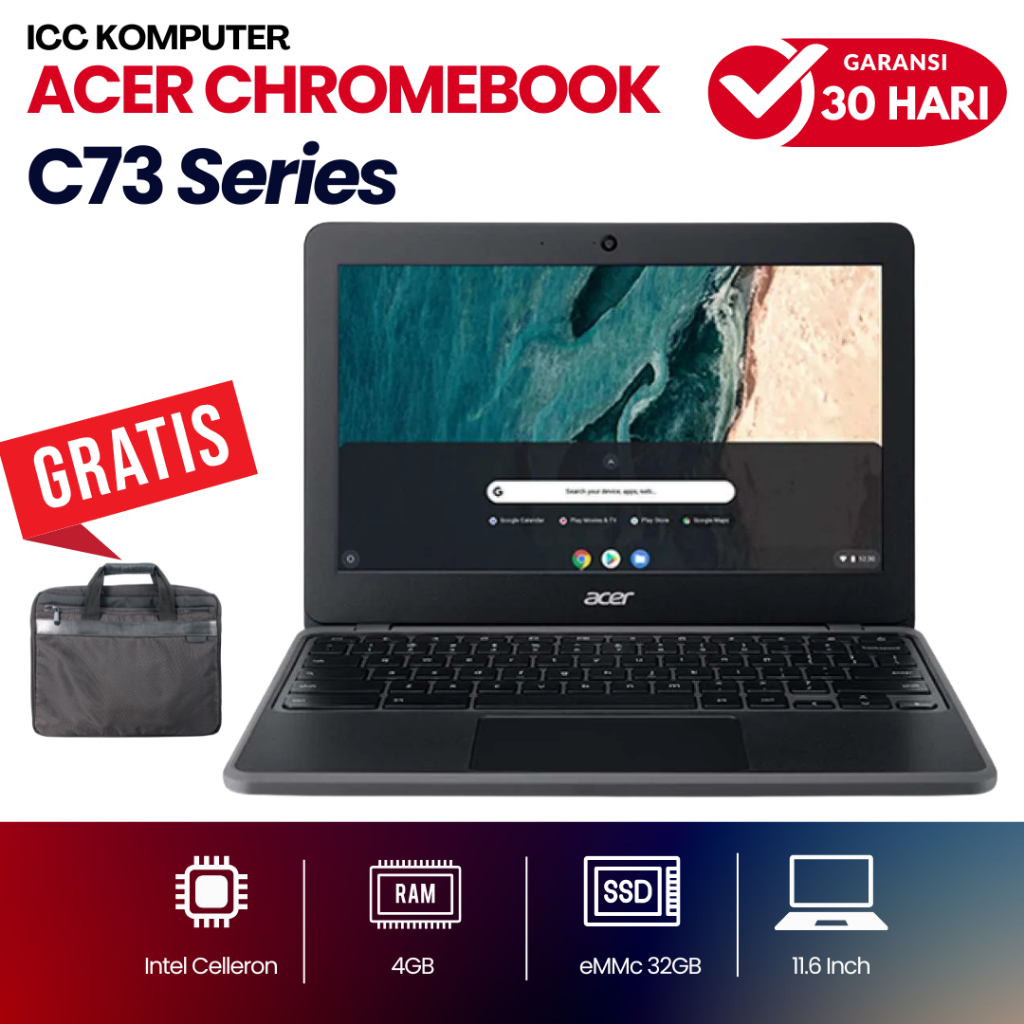 ACER CHROMEBOOK C7series INTEL CELERON - LAYAR 11,6 INCH | MURAH MULUS BERKUALITAS & BERGARANSI / Ch
