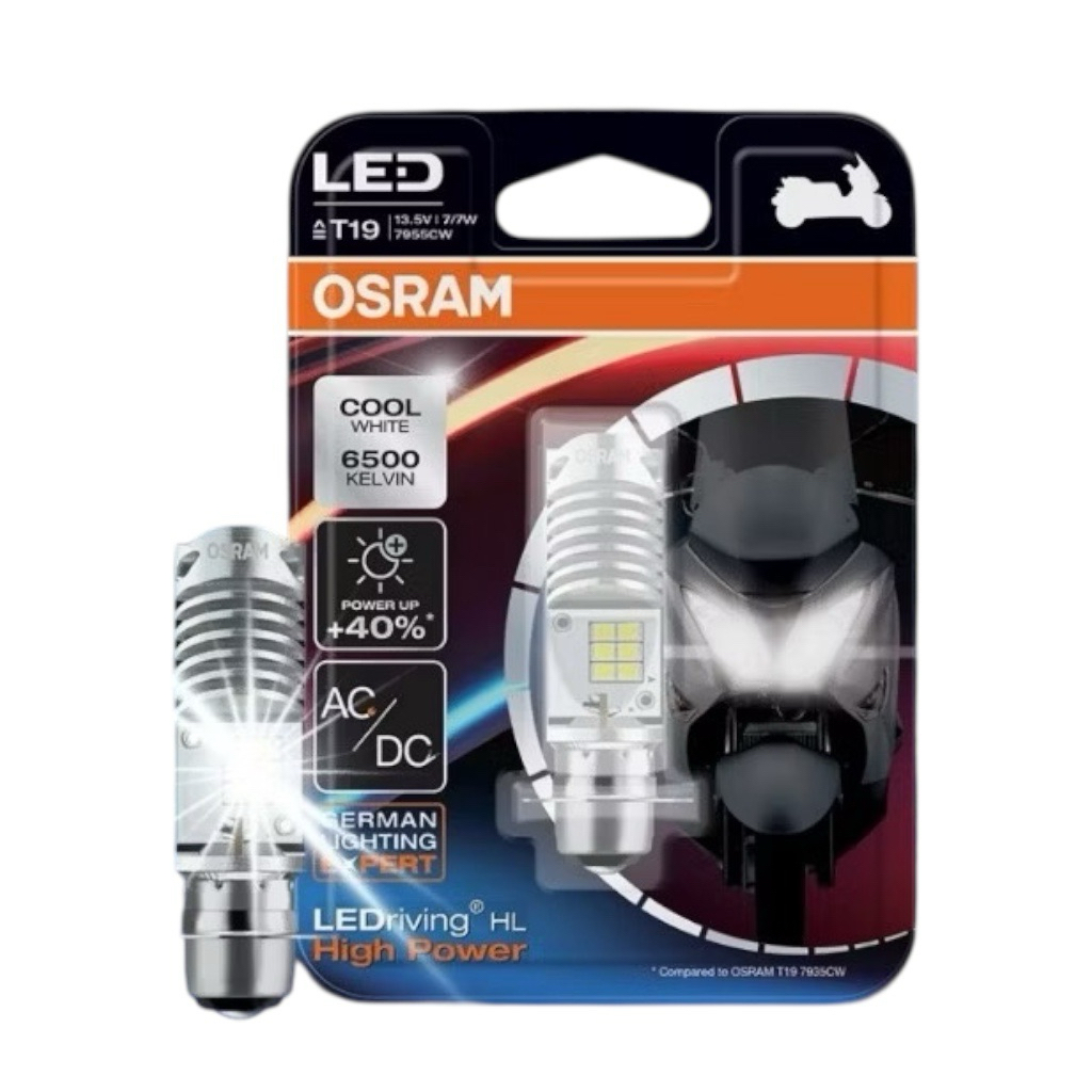 Bohlam LED Dop lampu depan OSRAM T19 putih lampu utama motor H4 H2 H1 untuk semua matic dan bebek