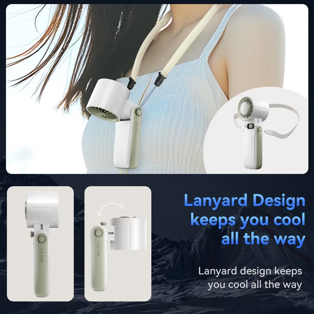 BIG SALE PRINCE BATERAI BESAR 10000 MAH KIPAS ANGIN PORTABLE MINI DAPAT DILIPAT KIPAS KENCANG STRONG