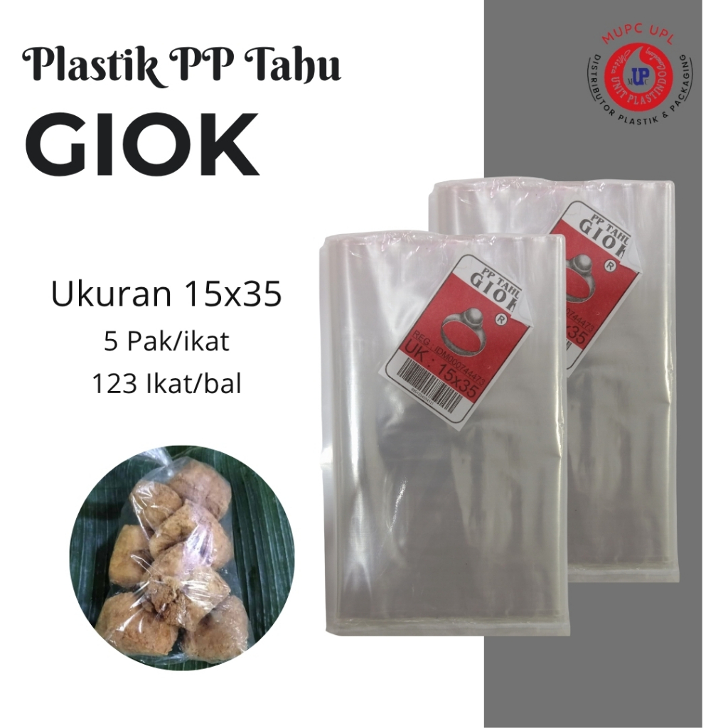 Plastik PP Tahu Giok/ Plastik tahu uk 15x35/plastik kerupuk