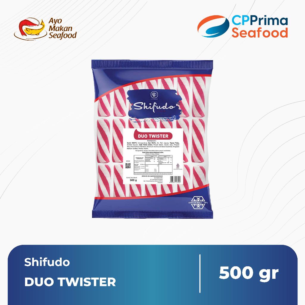 

Shifudo Duo Twister 500g / Ikan Olahan / Frozen Food Duo Twister