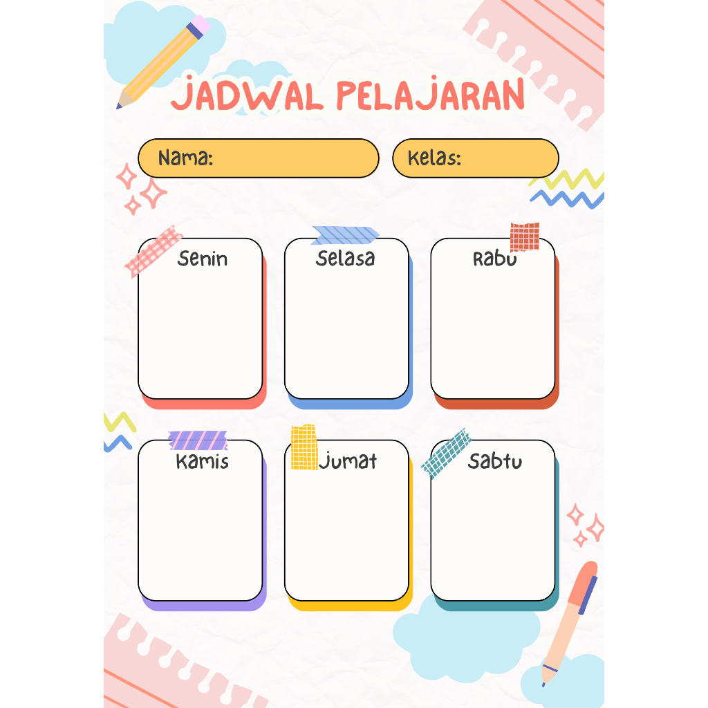 

Jadwal Pelajaran Jadwal Piket Susunan Organisasi Kode A