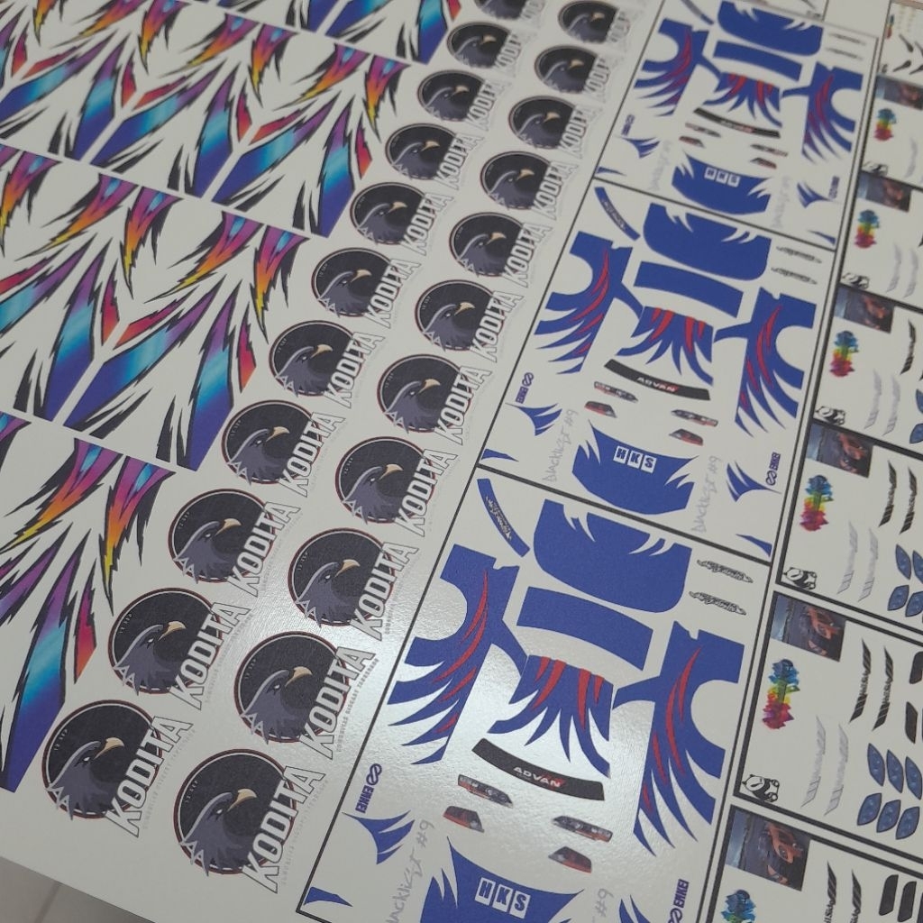 

cetak laser water slide decal white toner bisa tinta putih