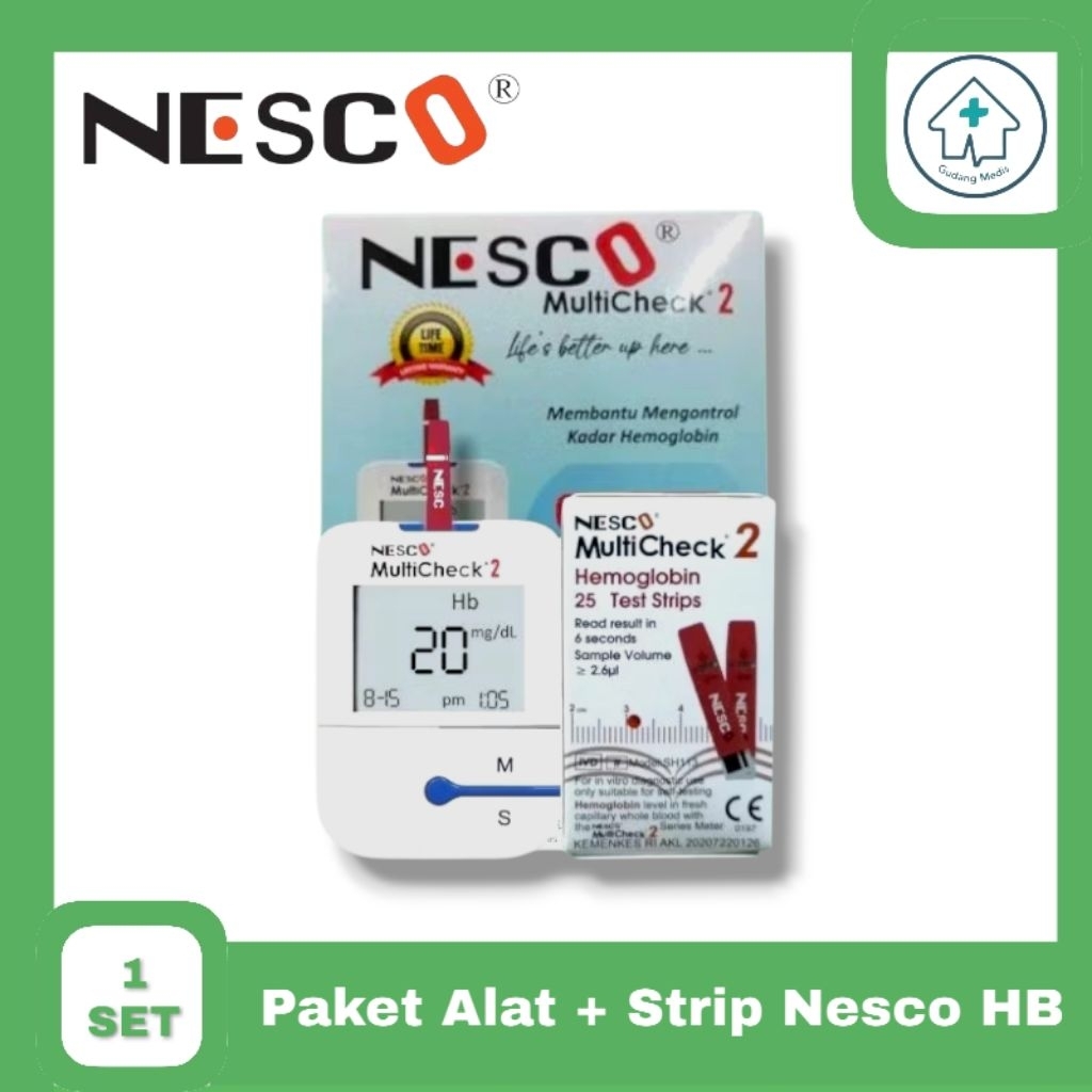 Paket Bundling Nesco Hemoglobin  Paket Nesco Hemoglobin + Strip HB 25 Strip  Paket Nesco Hemoglobin