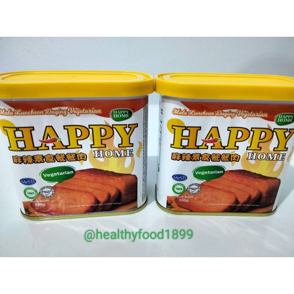 

Happy Home Mala Luncheon Daging Vegetarian 330g – Luncheon Vegan Rasa Mala Pedas Aromatik – Siap Saji
